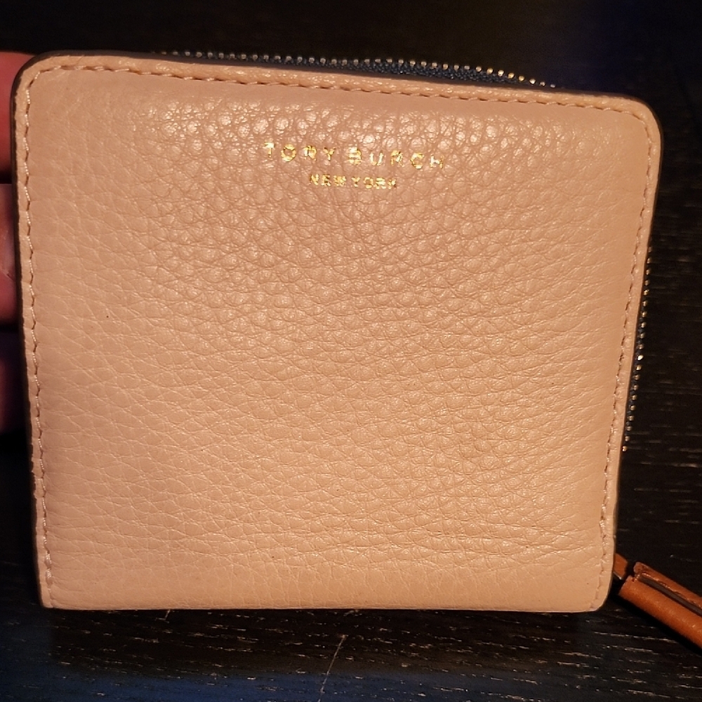 Tory Burch Cream Key & Card Holder